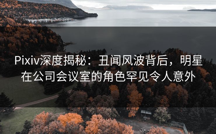 Pixiv深度揭秘：丑闻风波背后，明星在公司会议室的角色罕见令人意外